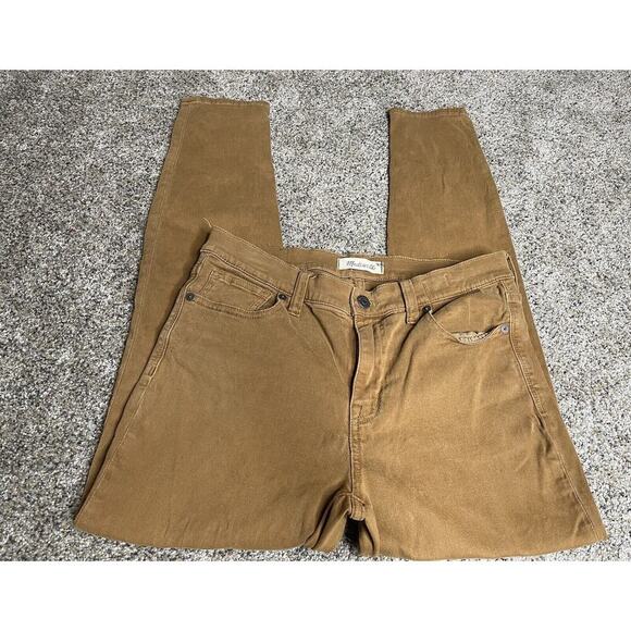 Madewell Jeans Womens 28 Tan Brown High Rise Stretch Button Front - Picture 1 of 7